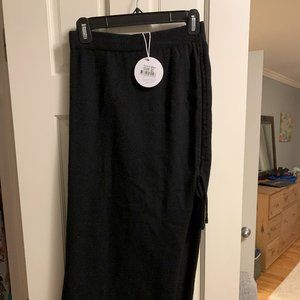 Black Knit Pencil Skirt